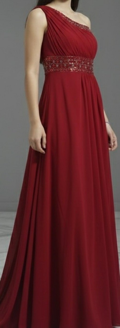 Uzun İşlemeli Abiye Elbise - Görsel 3