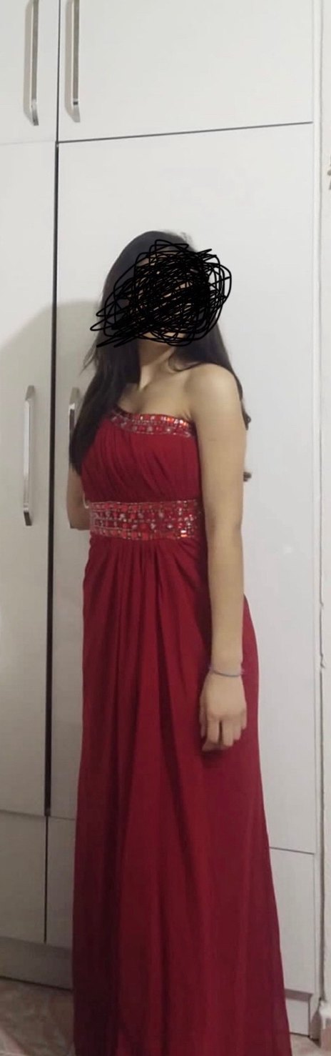 Uzun İşlemeli Abiye Elbise - Görsel 4