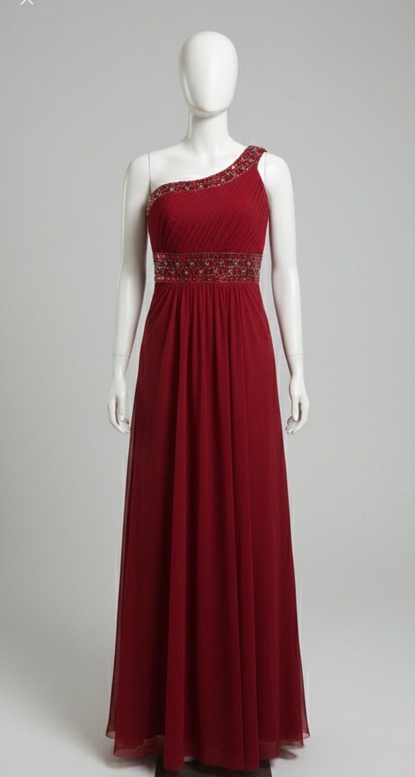 Uzun İşlemeli Abiye Elbise - Görsel 2