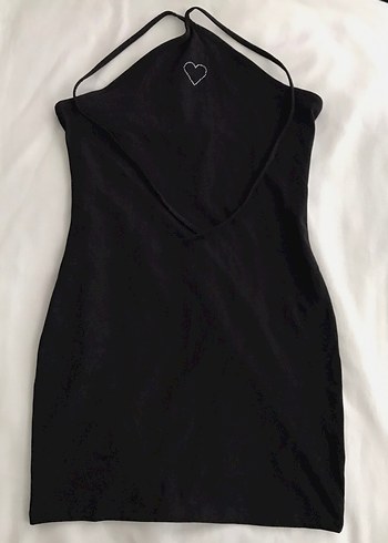 Siyah Askılı Mini Elbise - Görsel 2