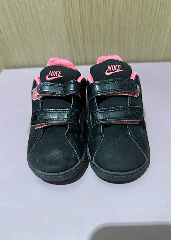 Nike 25 Numara Kız Çocuk Siyah-Pembe Cırtlı Spor Ayakkabı - Görsel 2