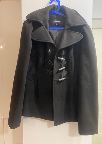 Boyner 40 Beden Acı Kahve Rengi Düğmeli Kısa  kaban - Görsel 4