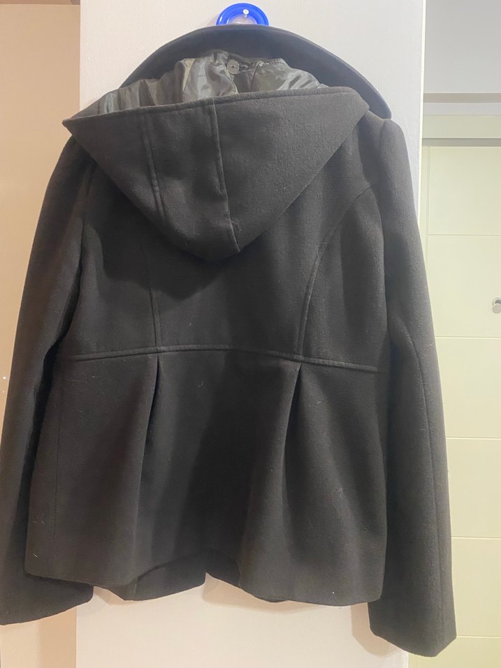 Boyner 40 Beden Acı Kahve Rengi Düğmeli Kısa  kaban - Görsel 5