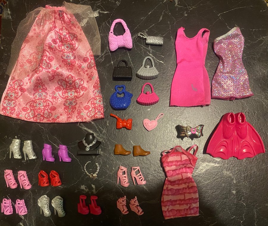Barbie Aykkabı, Çanta,Elbise - Görsel 2