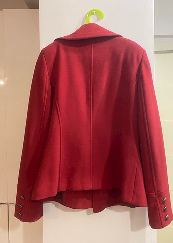 Batik 36 Beden Kırmızı Kaban - Görsel 7