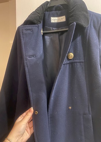 36 Beden Lacivert düğmeli kaban - Görsel 3