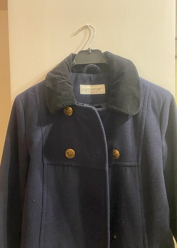 36 Beden Lacivert düğmeli kaban - Görsel 4