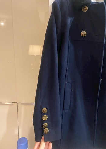36 Beden Lacivert düğmeli kaban - Görsel 5