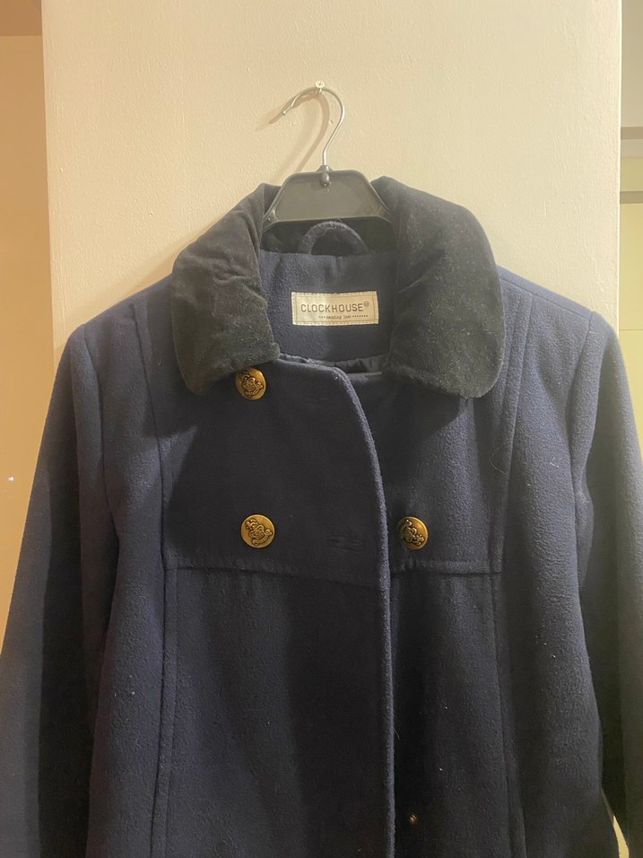 36 Beden Lacivert düğmeli kaban - Görsel 4