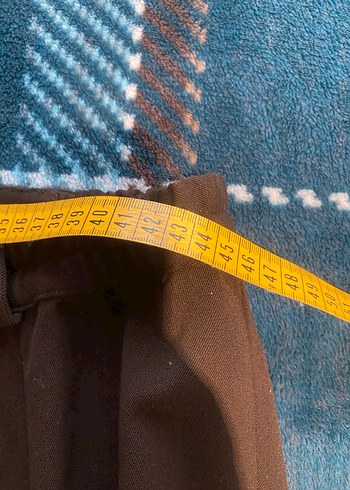 48-50 Beden Kahverengi  Kadın Kumaş Pantolon - Görsel 9