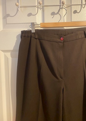 48-50 Beden Kahverengi  Kadın Kumaş Pantolon - Görsel 5