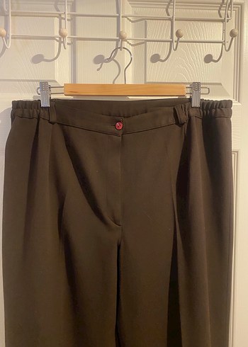 48-50 Beden Kahverengi  Kadın Kumaş Pantolon - Görsel 2