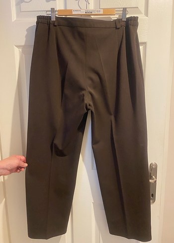 48-50 Beden Kahverengi  Kadın Kumaş Pantolon - Görsel 7