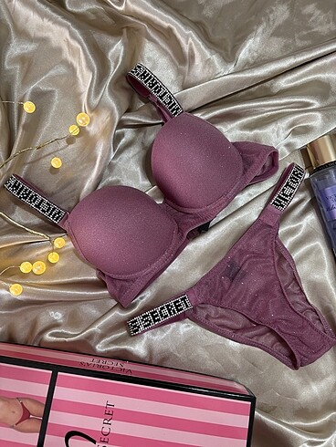 s Beden Victoria secret simli sütyen takım