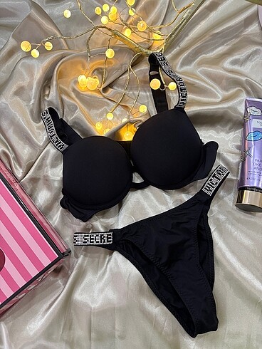 s Beden Victoria Secret Taşlı Sütyen Takım