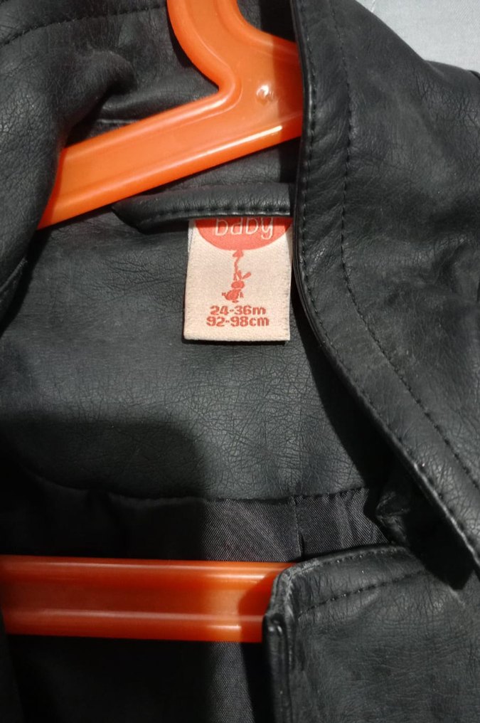 Nakışlı Siyah Deri Biker Ceket - Görsel 3