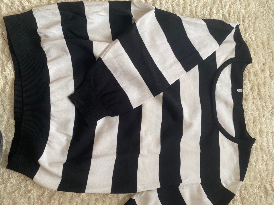 Çizgili Uzun Kollu  Bluzu - Görsel 2