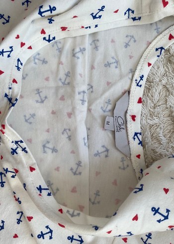 Beyaz Desenli Düğmeli Hamile Bluzu - Görsel 2