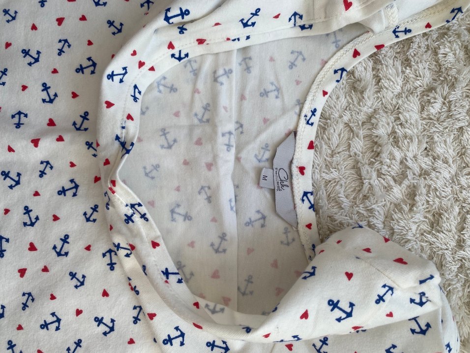 Beyaz Desenli Düğmeli Hamile Bluzu - Görsel 2