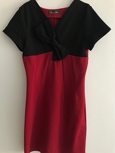 Trendyol & Milla kırmızı siyah elbise