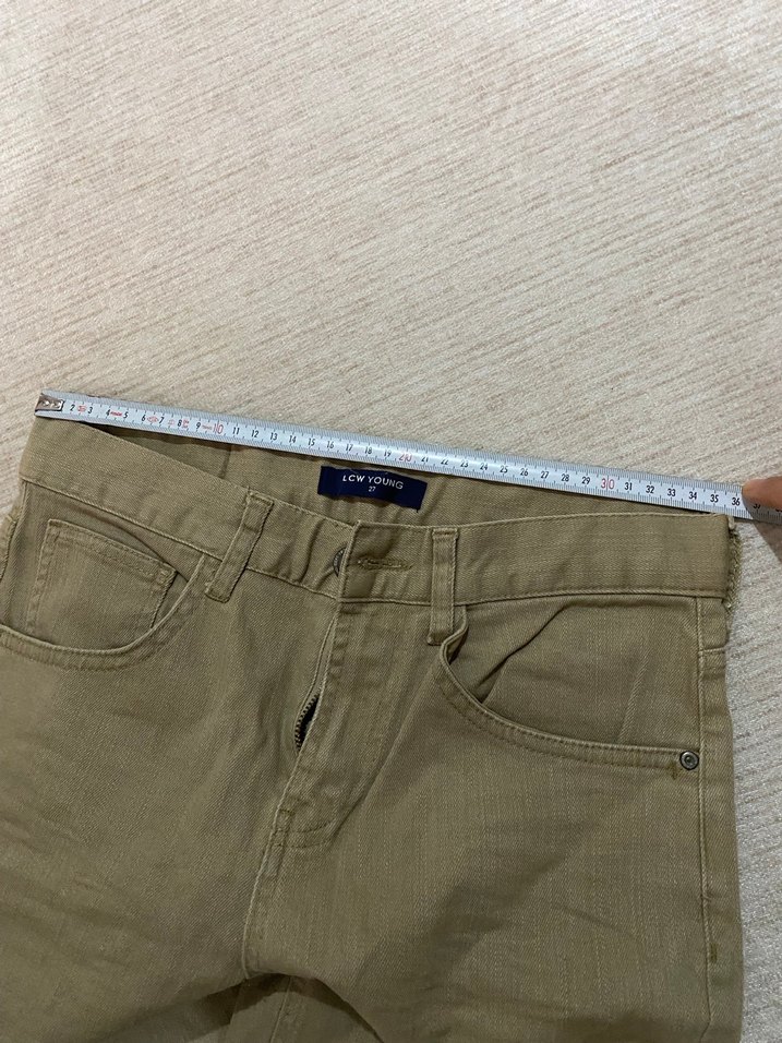 Bej Regular Fit Keten Erkek Pantolon - Görsel 2