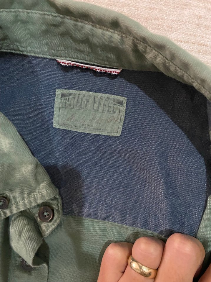 Düğmeli Uzun Kollu Erkek Keten Gömlek - Görsel 3