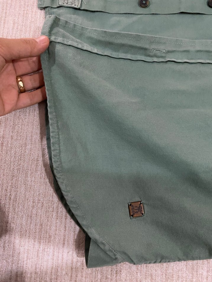 Düğmeli Uzun Kollu Erkek Keten Gömlek - Görsel 2