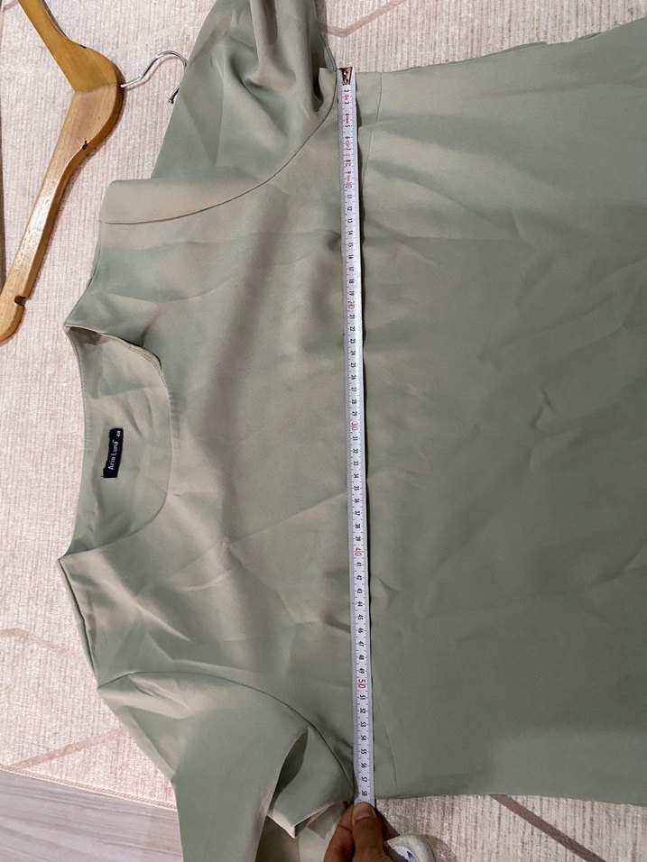 Gri Kısa Kollu Midi Tunik - Görsel 4