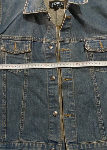 Düğmeli Mavi Kadın Denim Ceket - Görsel 3