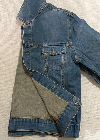 Düğmeli Mavi Kadın Denim Ceket - Görsel 6