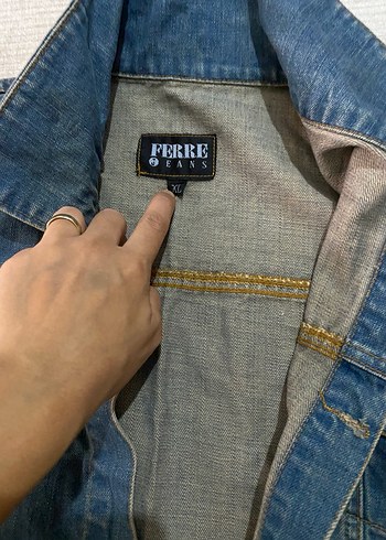 Düğmeli Mavi Kadın Denim Ceket - Görsel 2