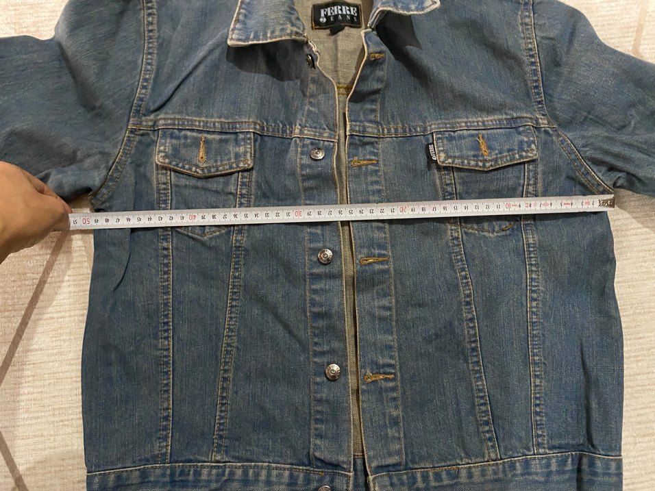 Düğmeli Mavi Kadın Denim Ceket - Görsel 3