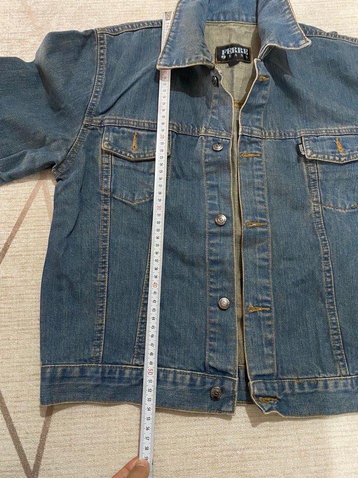 Düğmeli Mavi Kadın Denim Ceket - Görsel 4