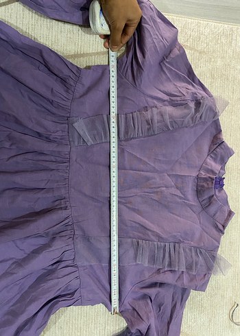 Kadın Mor Fırfırlı  Tunik - Görsel 3