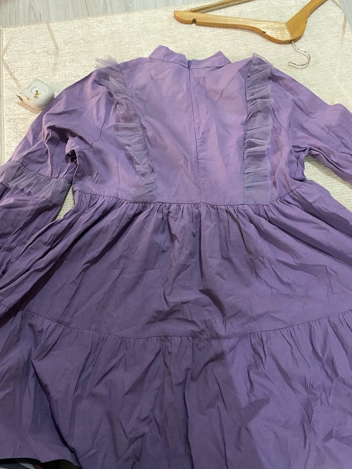 Kadın Mor Fırfırlı  Tunik - Görsel 4