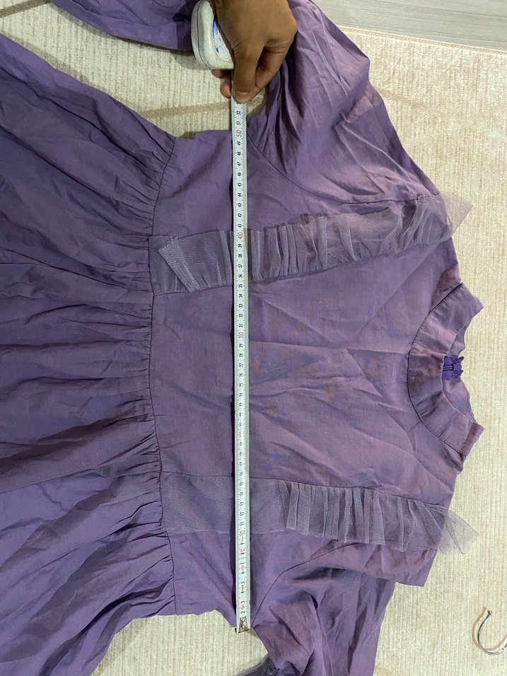 Kadın Mor Fırfırlı  Tunik - Görsel 3