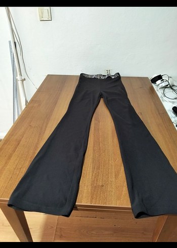 Kemersiz Siyah Kadın İspanyol Paça Pantolon - Görsel 6