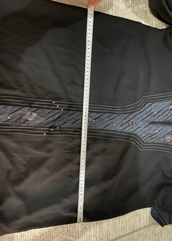 Düğmeli Siyah Uzun Kadın Elbise - Görsel 7