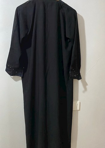 Düğmeli Siyah Uzun Kadın Elbise - Görsel 4