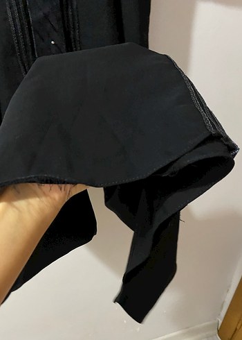 Düğmeli Siyah Uzun Kadın Elbise - Görsel 2