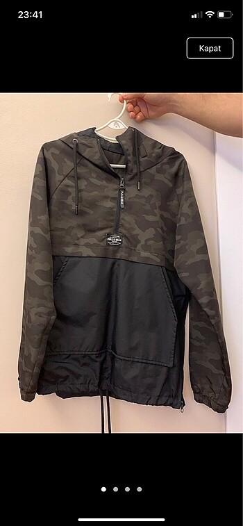 PULL & BEAR KAMUFLAJ YAĞMURLUK