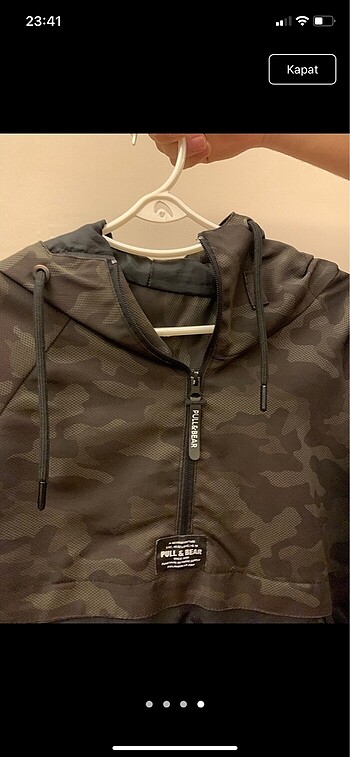 m Beden haki Renk PULL & BEAR KAMUFLAJ YAĞMURLUK