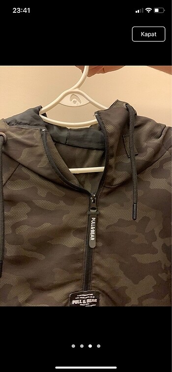 m Beden PULL & BEAR KAMUFLAJ YAĞMURLUK
