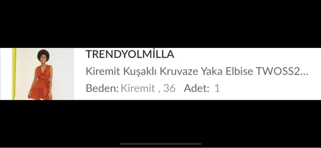 s Beden Kiremit rengi kuşaklı Trendyol ürünü.