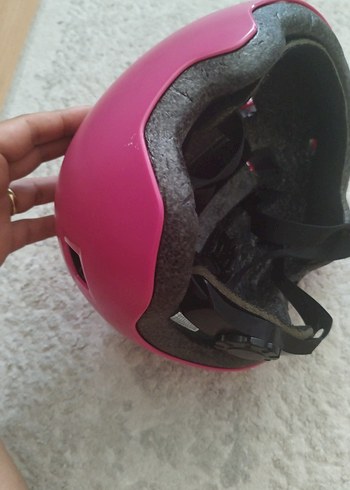 Pembe Biker Tarzı Motosiklet Kaskı çocuk kaskı - Görsel 4