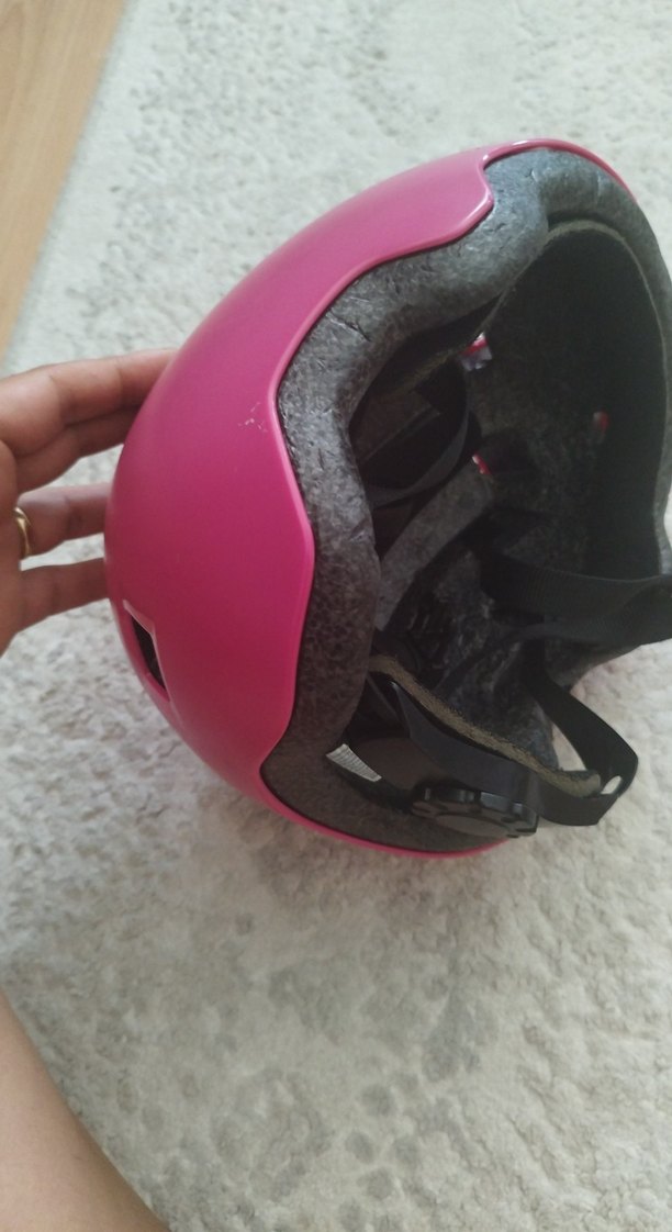 Pembe Biker Tarzı Motosiklet Kaskı çocuk kaskı - Görsel 4