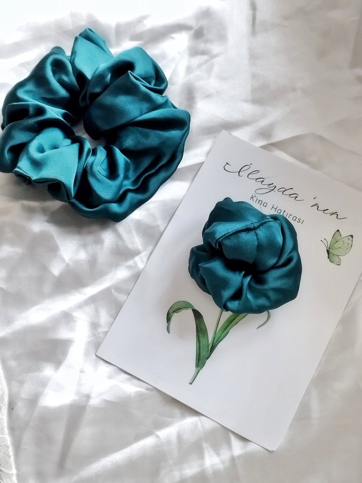 hediyelik Saten Saç Tokası kına tokası - Görsel 2