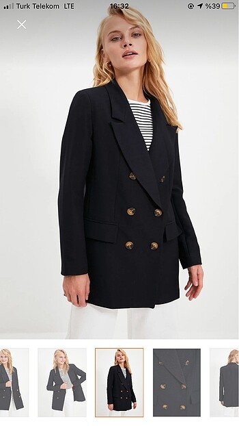 Lacivert blazer