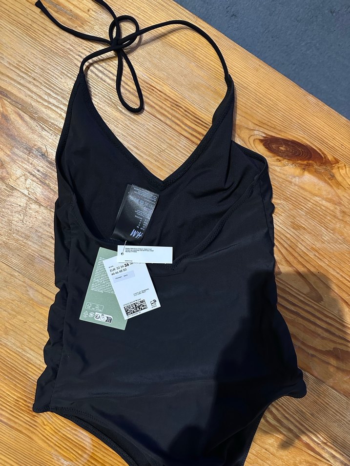 Siyah İnce Askılı Kadın Mayo - Görsel 3