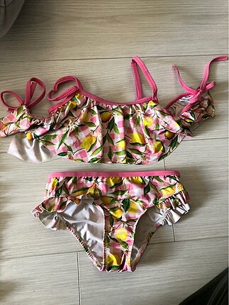 Kız çocuk desenli bikini 7-8 yaş